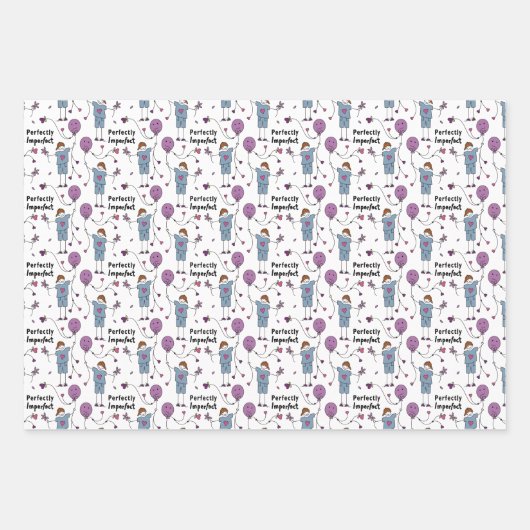 Perfect onvolmaakt 1A Mix_Wrapping papier Inpakpapier Vel (Voorkant 2)