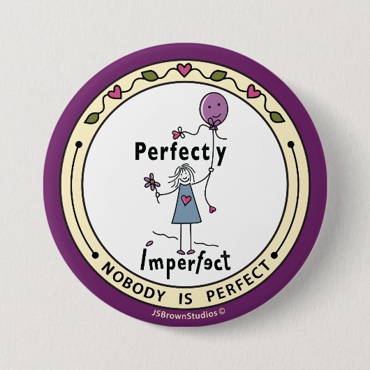 Perfect onvolmaakt 1A_Ronde Button Pin 3" (Voorkant)