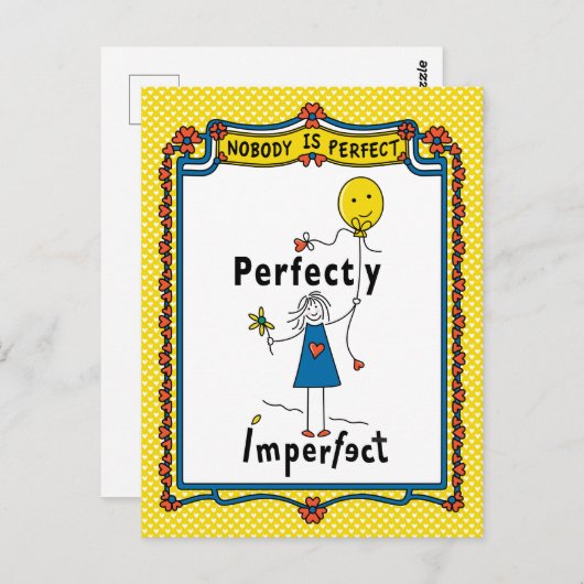 Perfect onvolmaakt 1B_ Briefkaart (Voorkant / Achterkant)