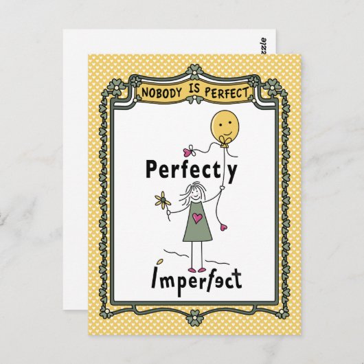 Perfect onvolmaakt 1C_ Briefkaart (Voorkant / Achterkant)