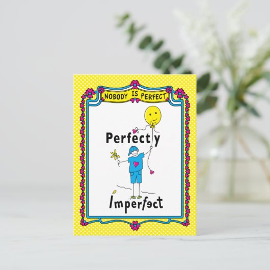 Perfect onvolmaakt 2_ briefkaart (Staand voorkant)