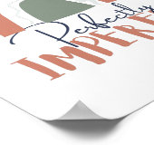 Perfect onvolmaakt citaat met Cute, Girly Rainbow Poster (Hoek)