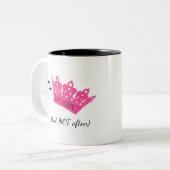 Perfect onvolmaakt "met godin" tweekleurige koffiemok (Voorkant links)