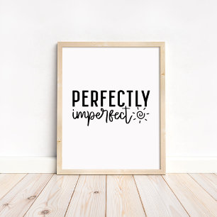 Perfect Onvolmaakt - Minimalistische Motivatie Poster