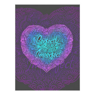 Perfect onvolmaakt, positieve quotes foto afdruk