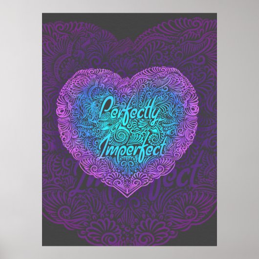 Perfect onvolmaakt, positieve quotes poster (Voorkant)