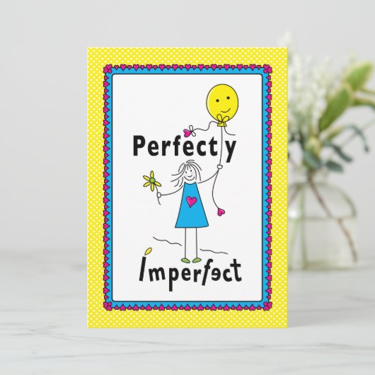 Perfect onvolmaakte 1_Flat Kaart 5"x7" (Staand voorkant)