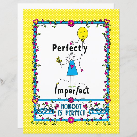 Perfect onvolmaakte 1_Flat Papier Blad 8.5x11" (Voorkant / Achterkant)