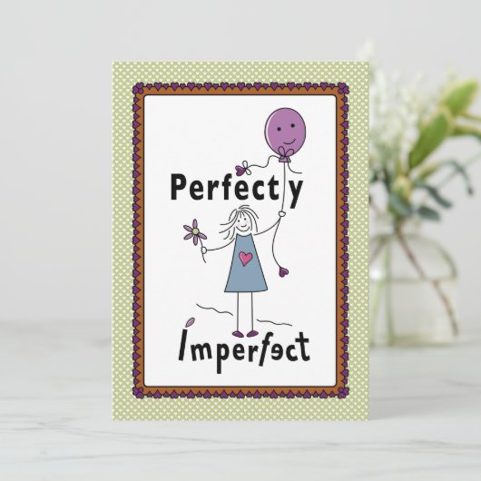 Perfect onvolmaakte 1A_Flat Kaart 5"x7" (Staand voorkant)