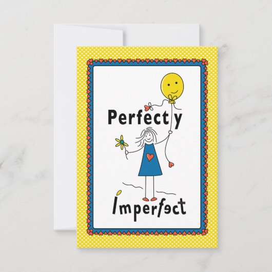 Perfect onvolmaakte 1B_Flat Kaart 5"x7" (Voorkant)