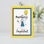 Perfect onvolmaakte 1B_Flat Kaart 5"x7" (Staand voorkant)