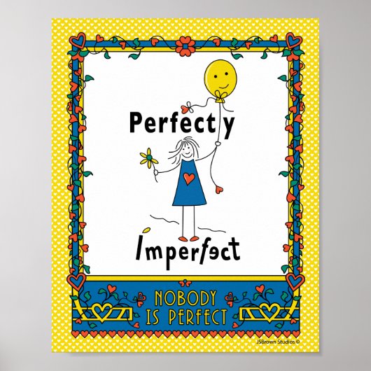 Perfect onvolmaakte 1B_Print 8"x10" Poster (Voorkant)