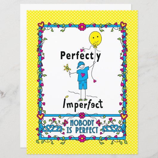 Perfect onvolmaakte 2_Flat Papier Blad 8.5x11" (Voorkant / Achterkant)