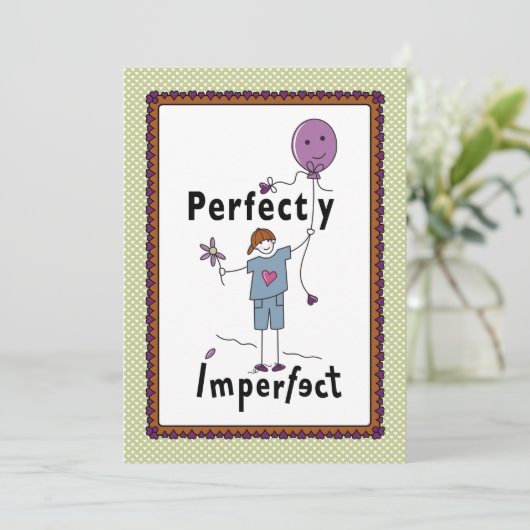 Perfect onvolmaakte 2A_Flat Kaart 5"x7" (Staand voorkant)