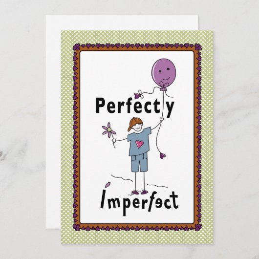 Perfect onvolmaakte 2A_Flat Kaart 5"x7" (Voorkant / Achterkant)