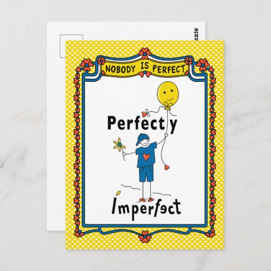 Perfect onvolmaakte 2B_ Briefkaart (Voorkant / Achterkant)