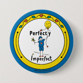 Perfect onvolmaakte 2B_Ronde Button Pin 3"