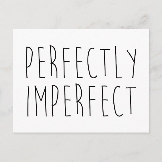 Perfect onvolmaakte Citaat van de Funny Briefkaart (Voorkant)