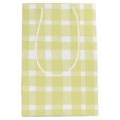 Perfect onvolmaakte Pastel Yellow Gingham Medium Cadeauzakje (Voorkant)