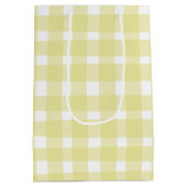 Perfect onvolmaakte Pastel Yellow Gingham Medium Cadeauzakje (Achterkant)