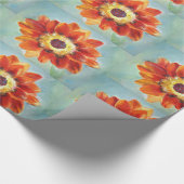 Perfect oranje zonnebloem inpakpapier (Hoek)