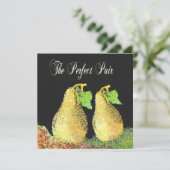 Perfect paar aangepaste bruiloft uitnodiging (Staand voorkant)