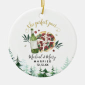 Perfect Paar Beer en Pizza Wedding Ornament Gift (Voorkant)