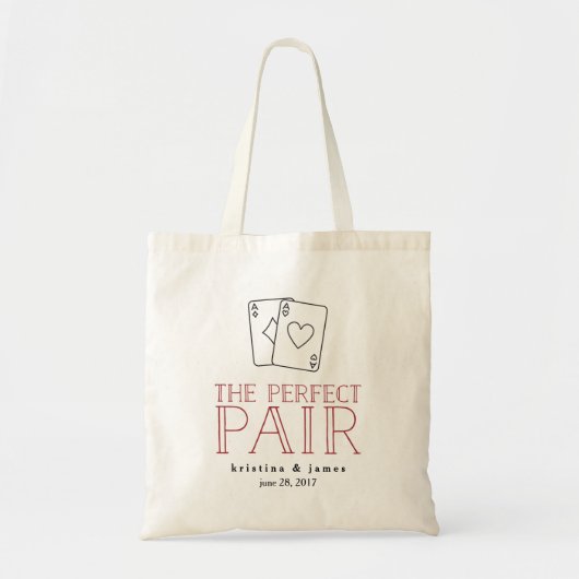 Perfect paar bruiloft tote bag (Voorkant)