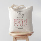 Perfect paar bruiloft tote bag