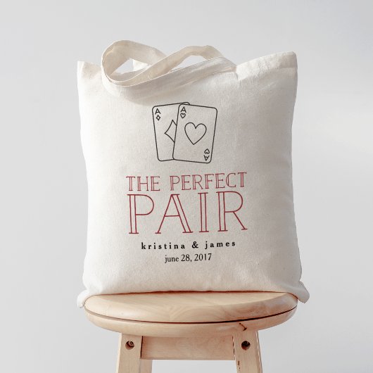 Perfect paar bruiloft tote bag