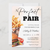 Perfect Paar Burger en Frietjes Koppel Dames- en H Kaart (Voorkant)