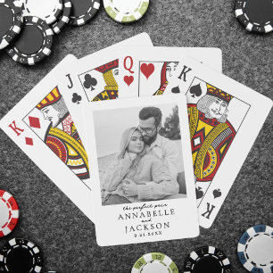 Perfect Paar Eenvoudige Koppel Foto Pokerkaarten
