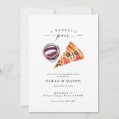 Perfect Paar Engagement Party voor wijn en Pizza Kaart (Voorkant)
