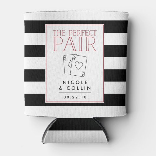 Perfect paar Las Vegas bruiloft gunst Blikjeskoeler (Voorkant)