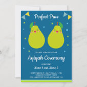 Perfect Paar Leuke Peer Twins Aqiqah Kaart (Voorkant)