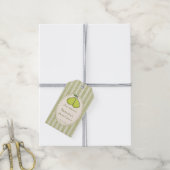 Perfect paar salie groene peer bruiloftsborrel cad cadeaulabel (Met Touw)