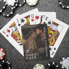 Perfect Paar Trouwfoto Pokerkaarten