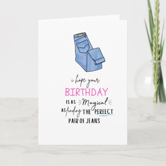 Perfect paar van Jeans Birthday Card Kaart (Voorkant)