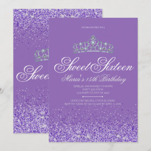 Perfect Paarse glitter, 16 zweet-uitvindingen Kaart