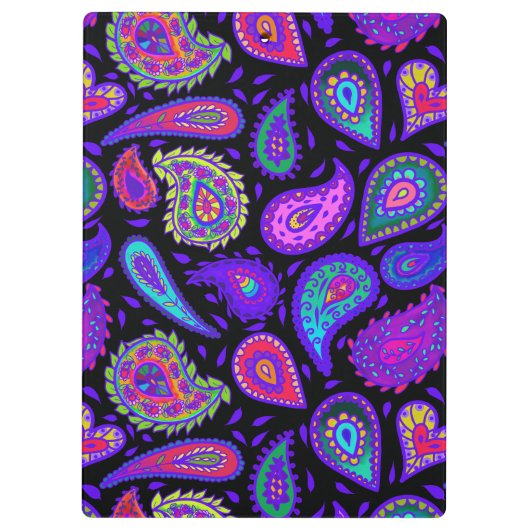 Perfect  Paarse Paisley Klembord (Achterkant)