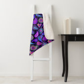 Perfect Paarse Paisley  Sherpa Deken (In situ)