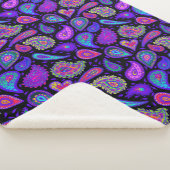 Perfect Paarse Paisley  Sherpa Deken (3/4)