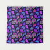 Perfect Paarse Paisley Wandkleed (Voorkant (horizontaal))