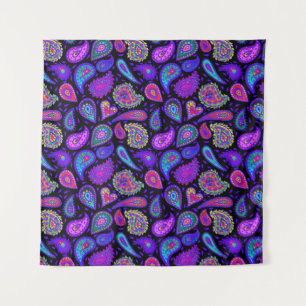 Perfect Paarse Paisley  Wandkleed