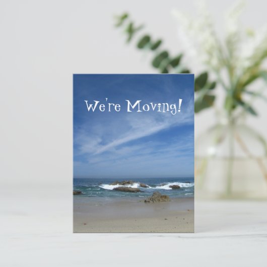 Perfect Pacific; adreswijziging Aankondigingskaart (Staand voorkant)