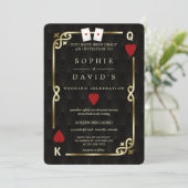 Perfect Pair Ace Casino Las Vegas Poker Huwelijk Kaart (Staand voorkant)