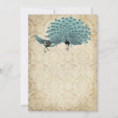 Perfect Pair Aqua Aged Damask Peacock Elegance Kaart (Achterkant)