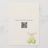 Perfect Pair Boog QR Code Bruiloftsfeest Kaart (Achterkant)