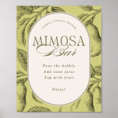 Perfect Pair Bruidsuitnodiging Mimosa Bar Poster (Voorkant)
