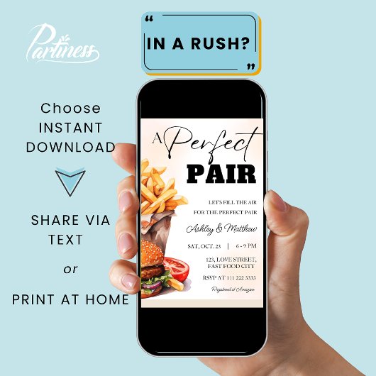 Perfect Pair Burger en Frietjes Koppel Gemengde Br Kaart